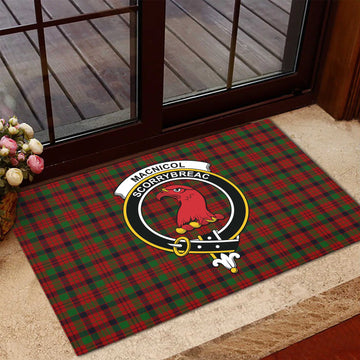 MacNicol (McNicol) Tartan Rubber Doormat with Family Crest