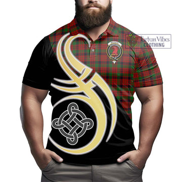MacNicol (McNicol) Tartan Polo Shirt with Family Crest and Celtic Symbol Style