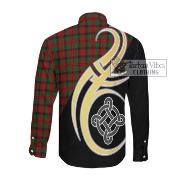 MacNicol (McNicol) Tartan Long Sleeve Button Shirt with Family Crest and Celtic Symbol Style