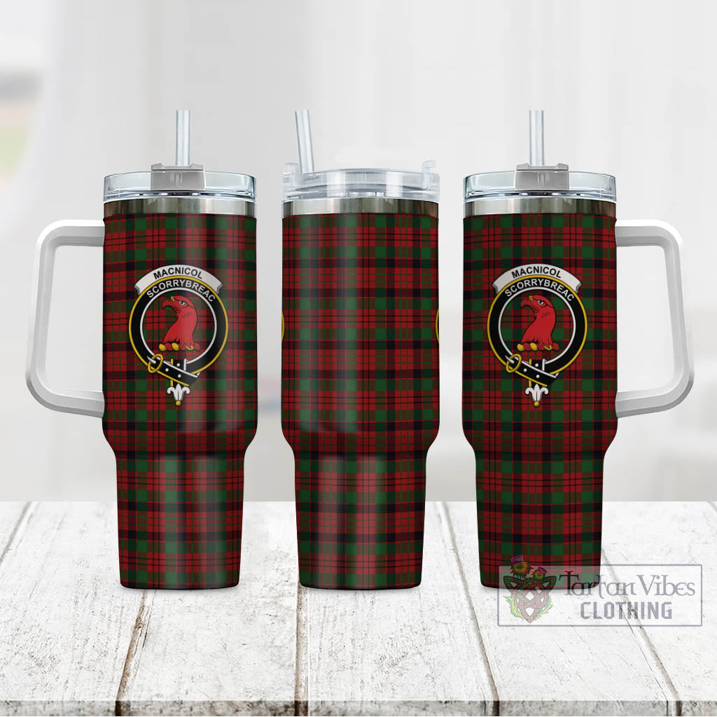 Tartan Vibes Clothing MacNicol Tartan and Family Crest Tumbler with Handle