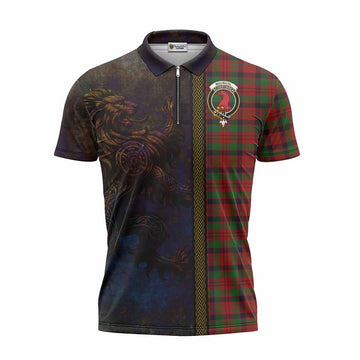 MacNicol (McNicol) Tartan Family Crest Zipper Polo Shirt Alba Gu Brath Be Brave Lion Ancient Style
