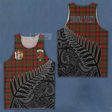Tartan Vibes Clothing MacNicol (McNicol) Crest Tartan Men's Tank Top with New Zealand Silver Fern Half Style
