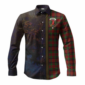 MacNicol (McNicol) Tartan Family Crest Long Sleeve Button Shirt Alba Gu Brath Be Brave Lion Ancient Style