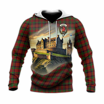 Tartan Vibes Clothing MacNicol (McNicol) Tartan Family Crest Knitted Hoodie with Scottish Ancient Castle Style