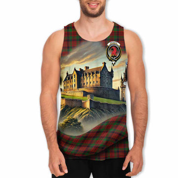 MacNicol (McNicol) Tartan Family Crest Men's Tank Top with Scottish Ancient Castle Style