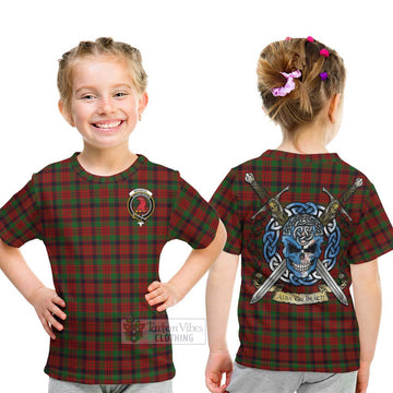 MacNicol (McNicol) Tartan Kid T-Shirt with Family Crest Celtic Skull Style