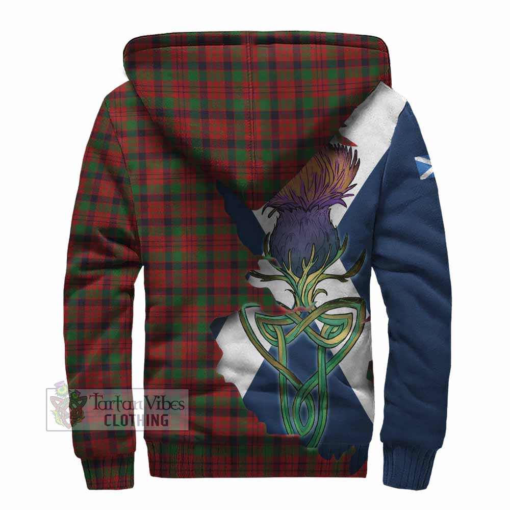 Tartan Vibes Clothing MacNicol (McNicol) Tartan Family Crest Sherpa Hoodie Scottish Thistle Celtic Inspired