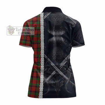 Tartan Vibes Clothing MacNicol (McNicol) Tartan Women's Polo Shirt with Family Crest Cross Sword Thistle Celtic Vibes