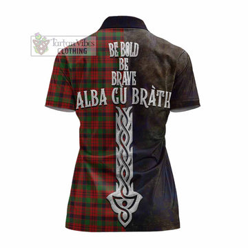 MacNicol (McNicol) Tartan Family Crest Women's Polo Shirt Alba Gu Brath Be Brave Lion Ancient Style