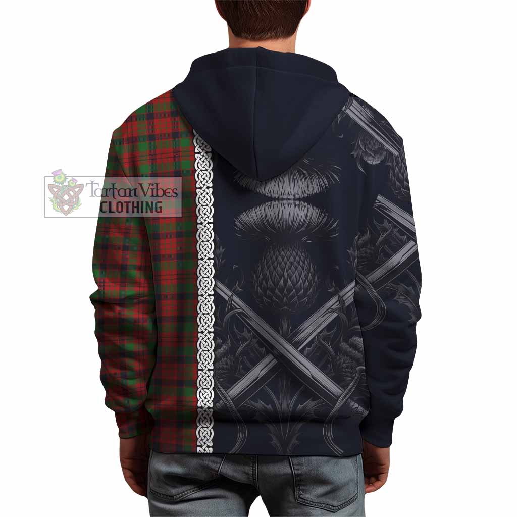 Tartan Vibes Clothing MacNicol (McNicol) Tartan Hoodie with Family Crest Cross Sword Thistle Celtic Vibes