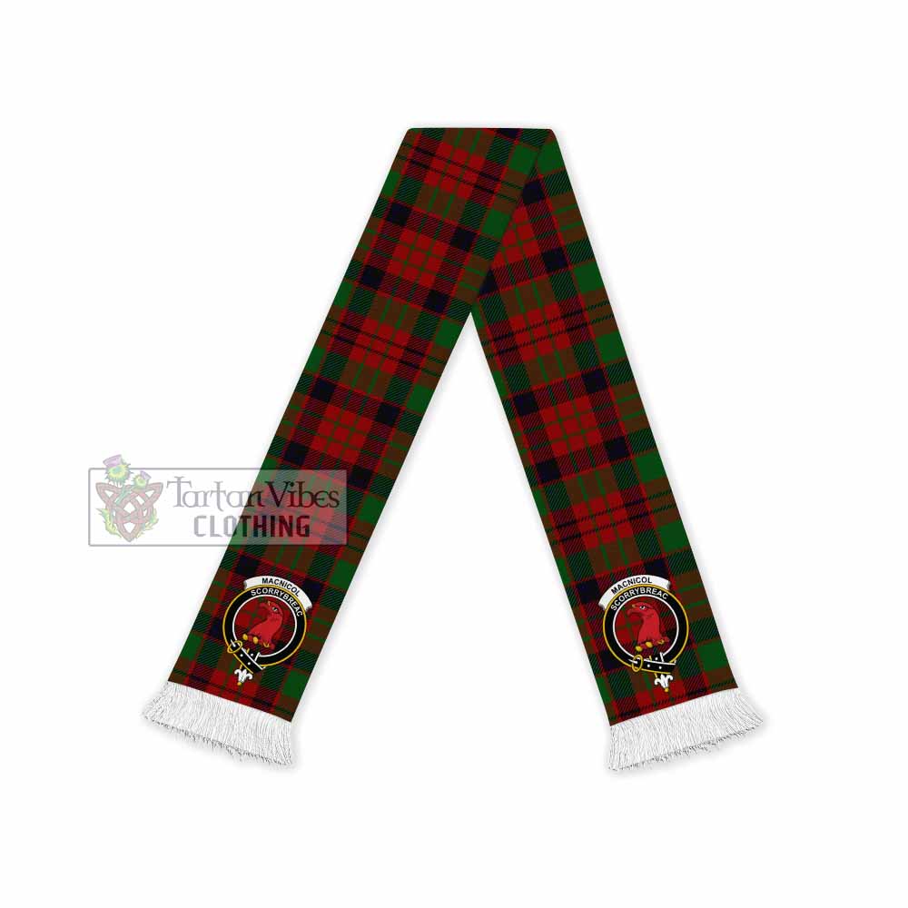 Tartan Vibes Clothing MacNicol (McNicol) Tartan Ruffneck Scarf with Family Crest