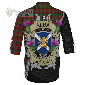 Tartan Vibes Clothing MacNicol (McNicol) Tartan Family Crest Ghillie Kilt Shirt Lion Rampant Royal Thistle Shield Celtic Inspired