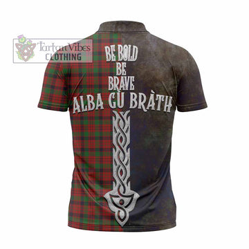 MacNicol (McNicol) Tartan Family Crest Zipper Polo Shirt Alba Gu Brath Be Brave Lion Ancient Style