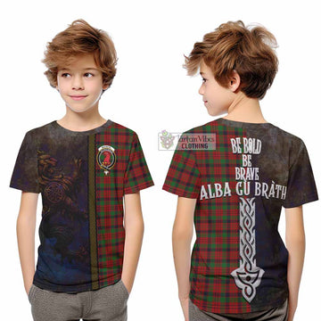 MacNicol (McNicol) Tartan Family Crest Kid T-Shirt Alba Gu Brath Be Brave Lion Ancient Style