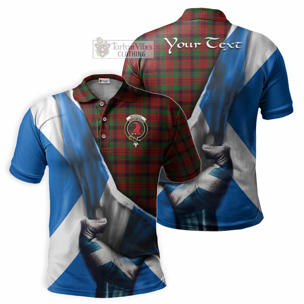 Tartan Vibes Clothing MacNicol (McNicol) Tartan Polo Shirt with Family Crest Scotland Patriotic Style
