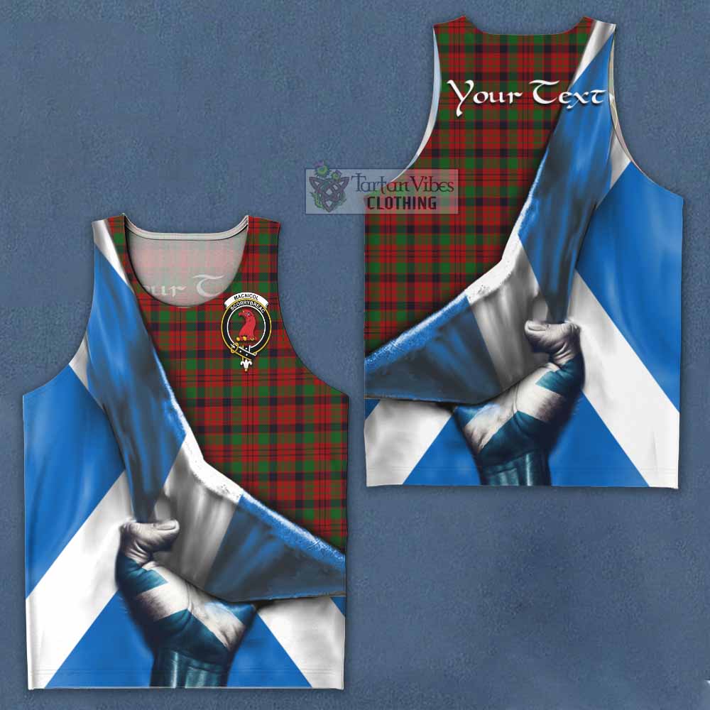 Tartan Vibes Clothing MacNicol (McNicol) Tartan Men's Tank Top with Family Crest Scotland Patriotic Style
