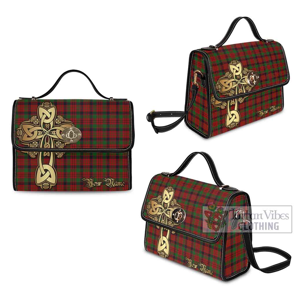 MacNicol (McNicol) Tartan Waterproof Canvas Bag Golden Thistle Celtic Cross Style - Tartan Vibes Clothing