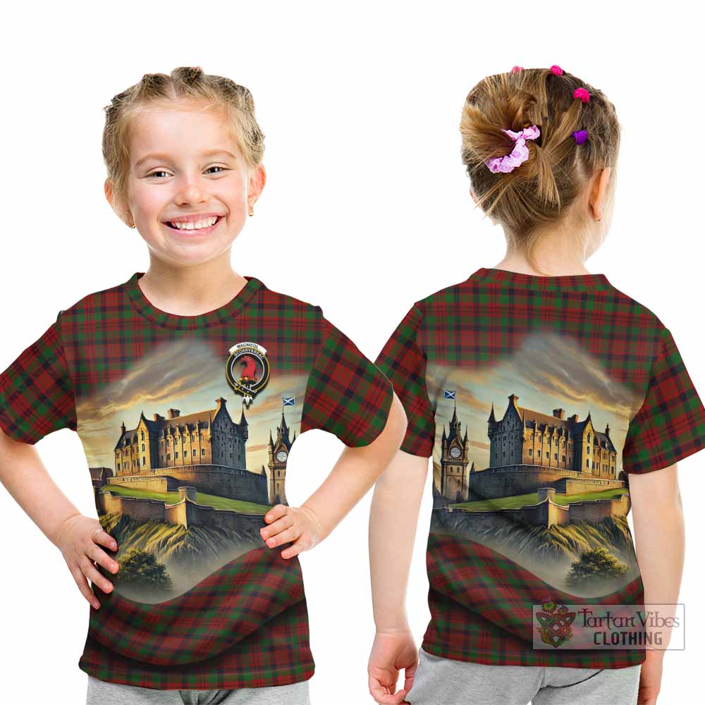 Tartan Vibes Clothing MacNicol (McNicol) Tartan Family Crest Kid T-Shirt with Scottish Ancient Castle Style