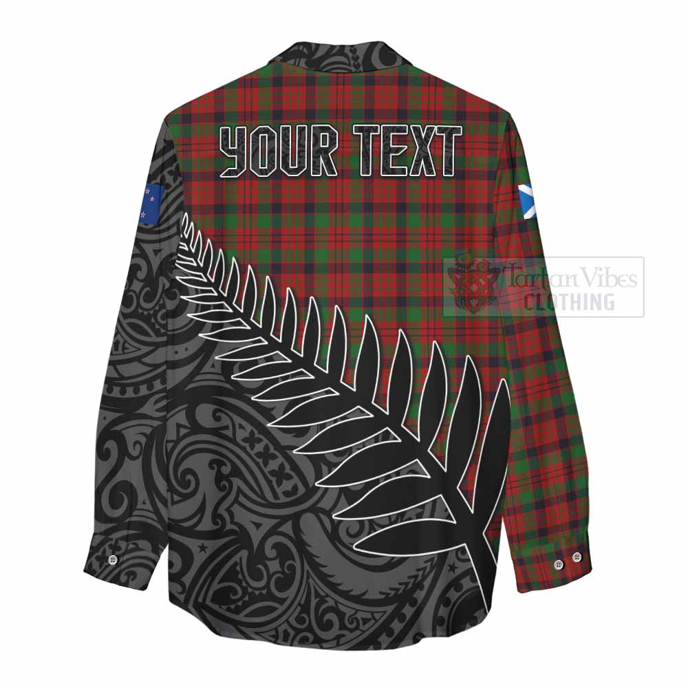 Tartan Vibes Clothing MacNicol (McNicol) Crest Tartan Women's Casual Shirt with New Zealand Silver Fern Half Style