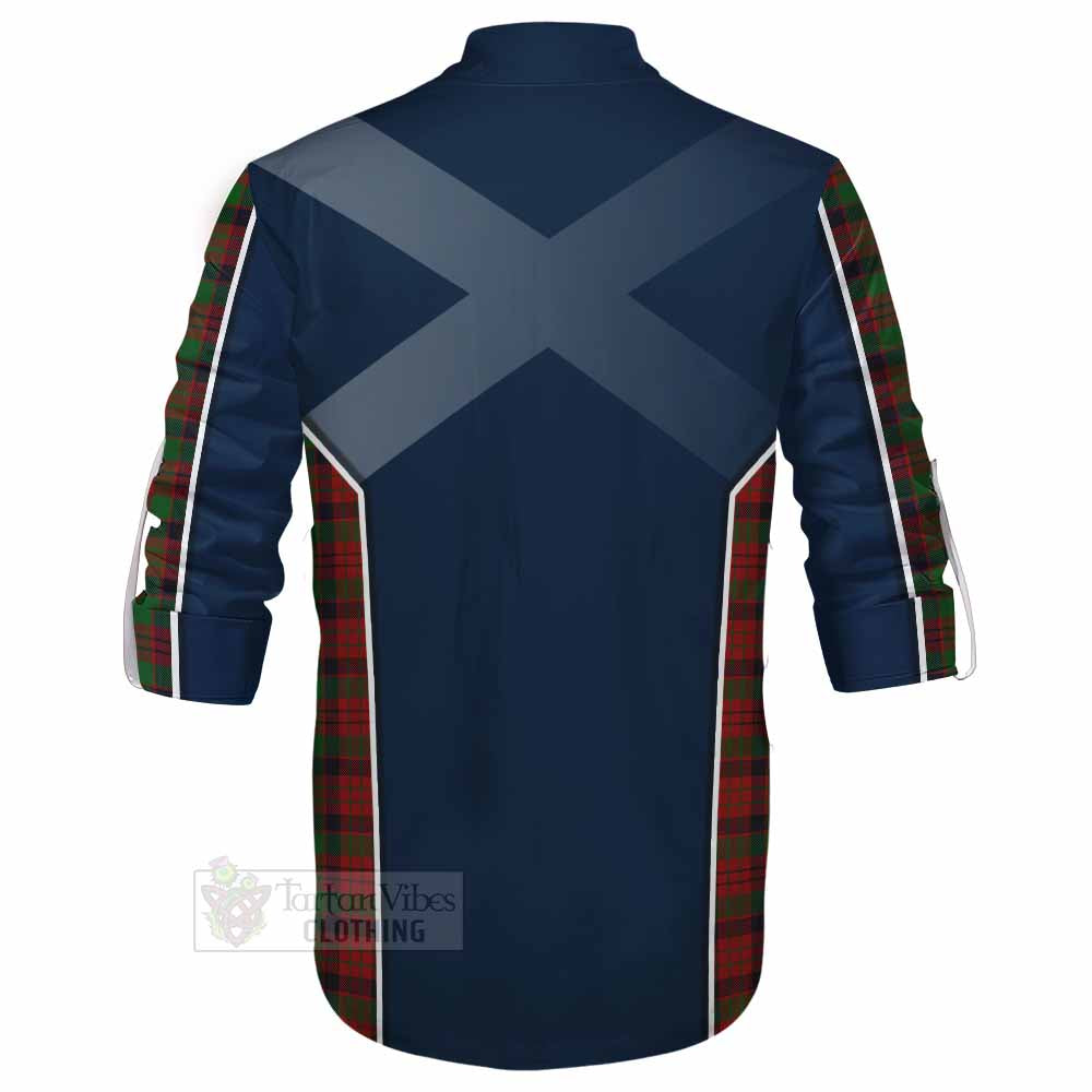 Tartan Vibes Clothing MacNicol (McNicol) Tartan Ghillie Kilt Shirt with Family Crest and Lion Rampant Vibes Sport Style