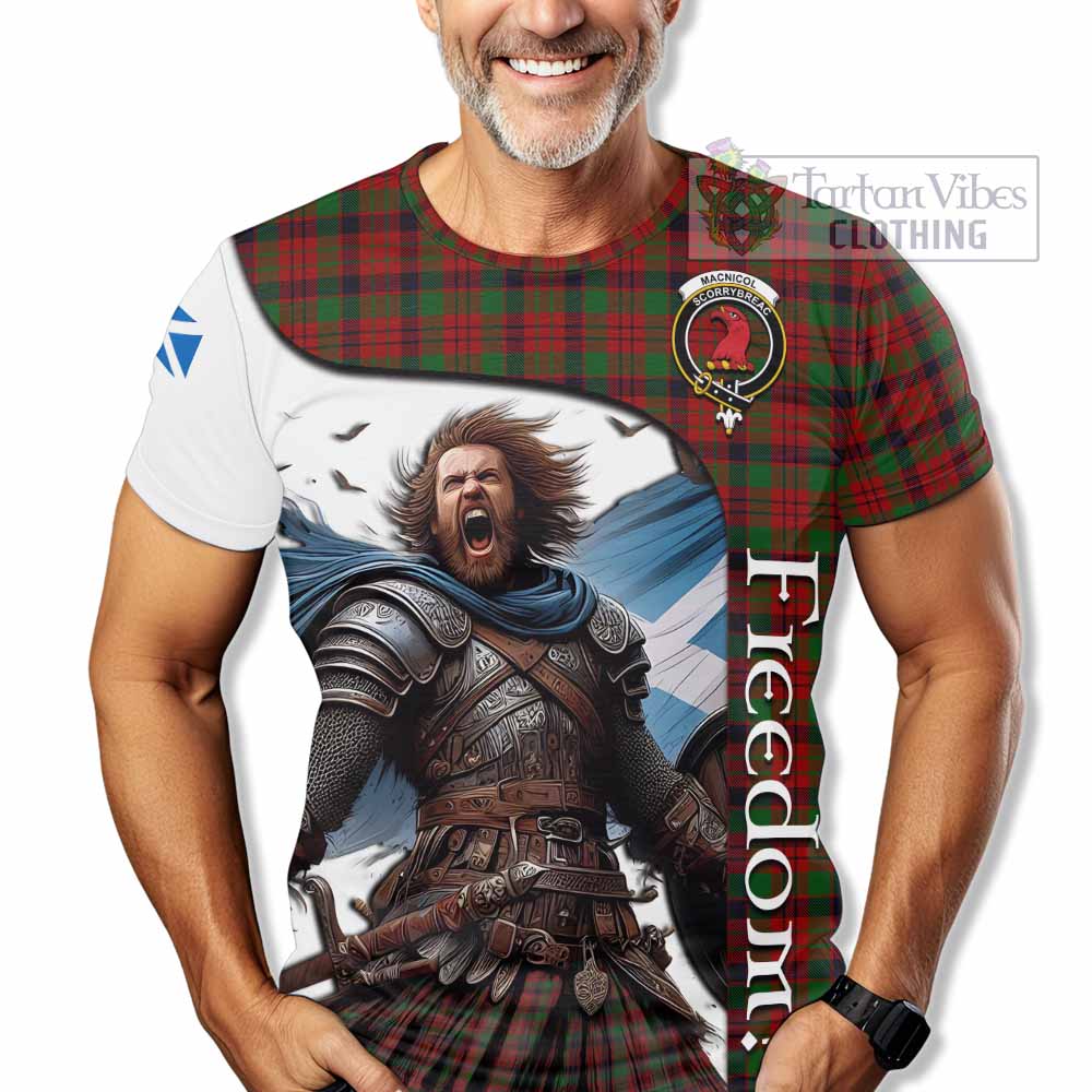 MacNicol (McNicol) Crest Tartan T-Shirt Inspired by the Freedom of Scottish Warrior