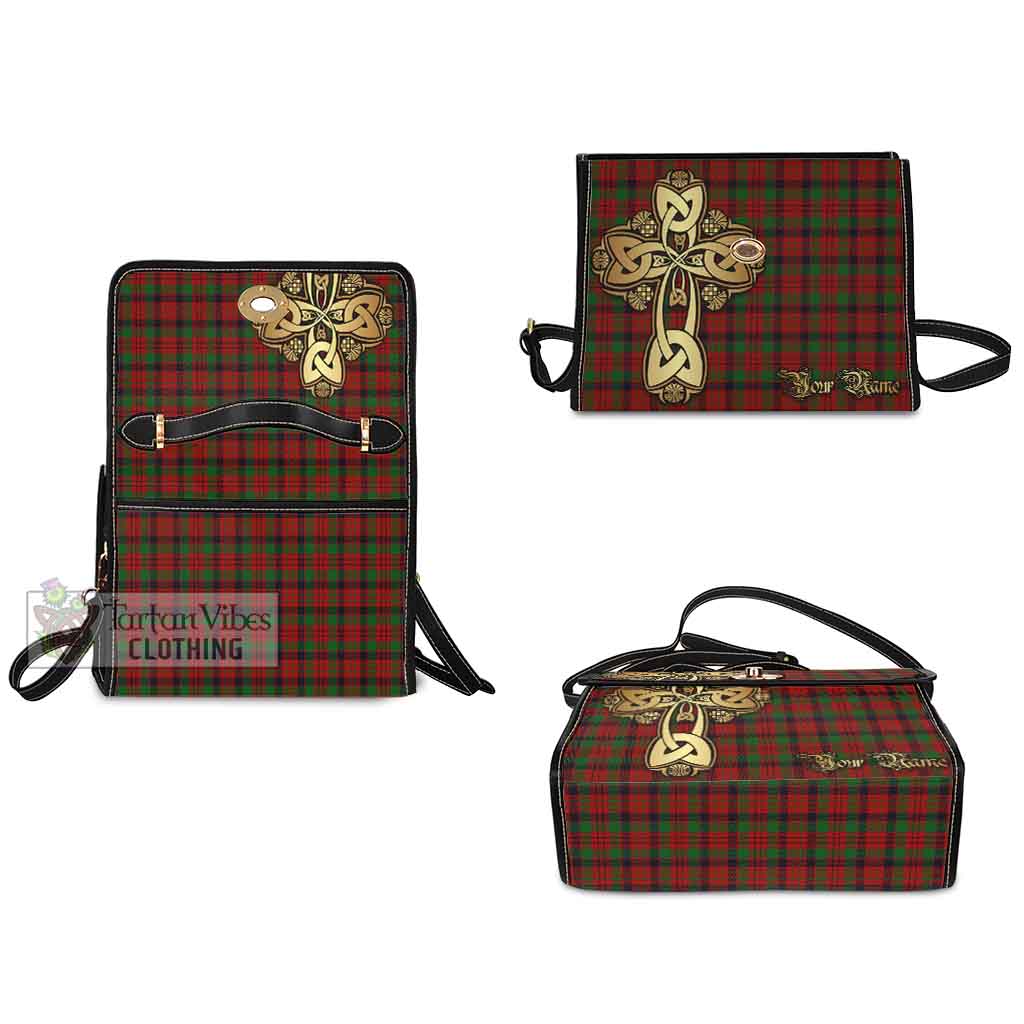 MacNicol (McNicol) Tartan Waterproof Canvas Bag Golden Thistle Celtic Cross Style - Tartan Vibes Clothing