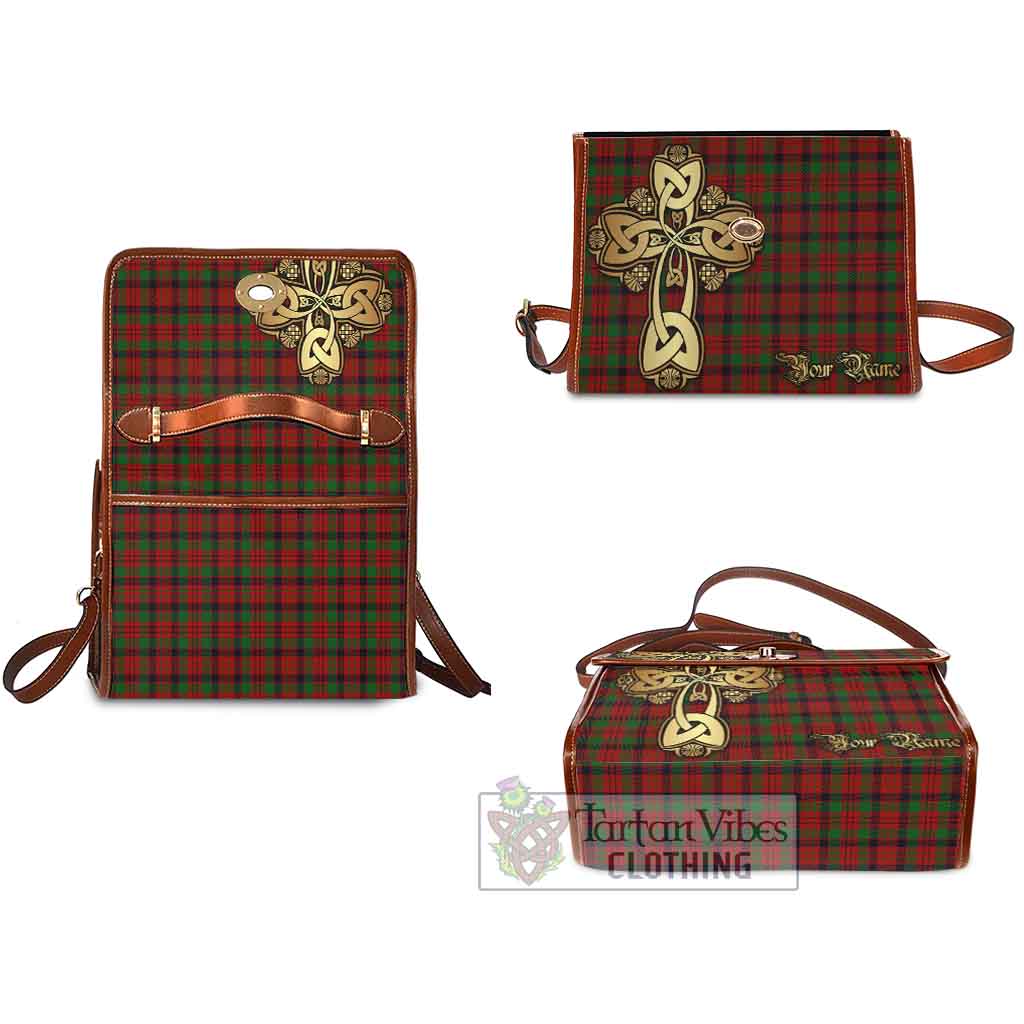MacNicol (McNicol) Tartan Waterproof Canvas Bag Golden Thistle Celtic Cross Style - Tartan Vibes Clothing