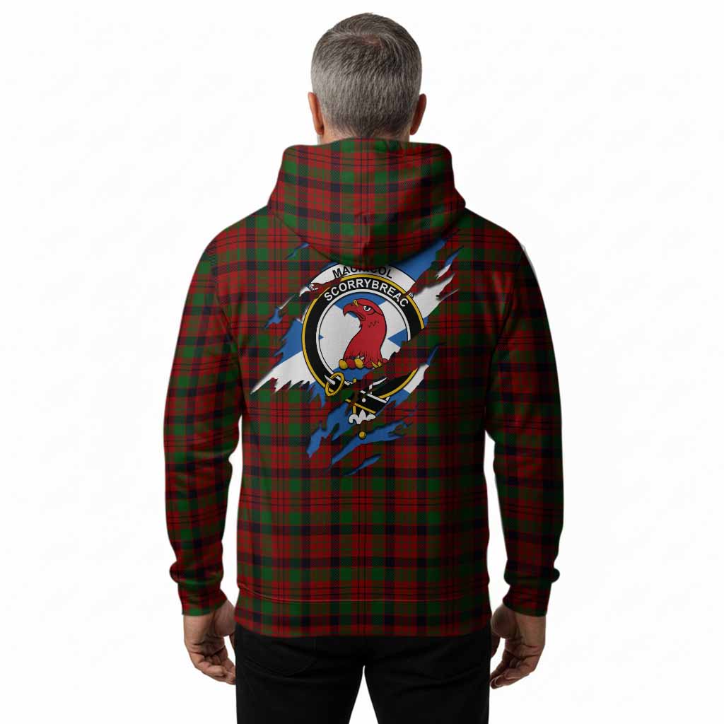 MacNicol (McNicol) Clan Crest In Me Tartan Hoodie Scotland Flag Style