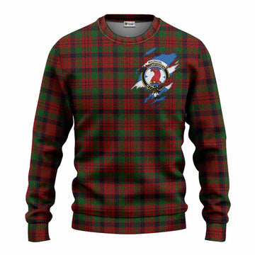 MacNicol (McNicol) Clan Crest In Me Tartan Knitted Sweater Scotland Flag Style