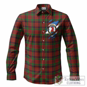 MacNicol (McNicol) Clan Crest In Me Tartan Long Sleeve Button Shirts Scotland Flag Style