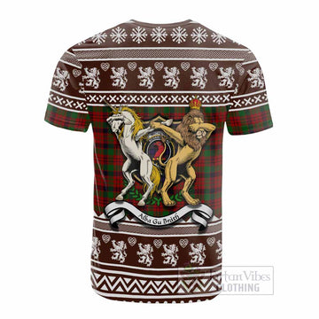 MacNicol (McNicol) Clan Tartan Crest Christmas Cotton T-shirt Coat of Arms Funny Style