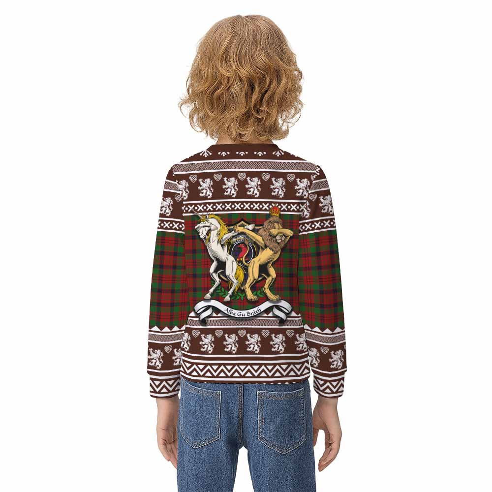 MacNicol (McNicol) Clan Tartan Crest Christmas Kid Ugly Sweatshirt Coat of Arms Funny Style - Tartan Vibes Clothing