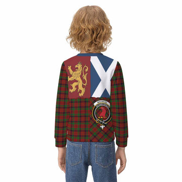 MacNicol (McNicol) Crest Tartan Kid Knitted Sweatshirt with Lion Rampant Saltire Style
