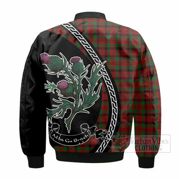 MacNicol (McNicol) Family Crest Tartan Bomber Jacket Alba Thistle Inspired