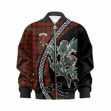 MacNicol (McNicol) Family Crest Tartan Kid Bomber Jacket Alba Thistle Inspired - Tartan Vibes Clothing