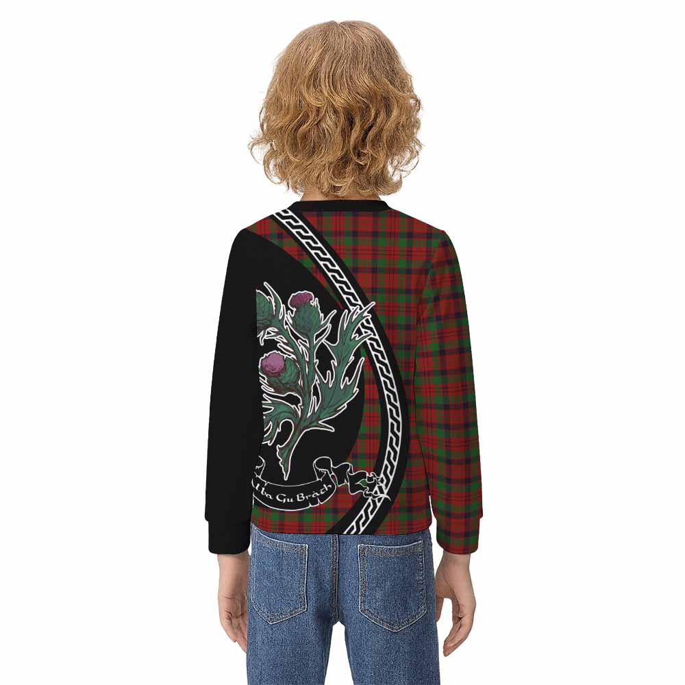 MacNicol (McNicol) Family Crest Tartan Kid Knitted Sweatshirt Alba Thistle Inspired - Tartan Vibes Clothing