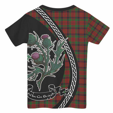MacNicol (McNicol) Family Crest Tartan Kid T-shirt Alba Thistle Inspired - Tartan Vibes Clothing