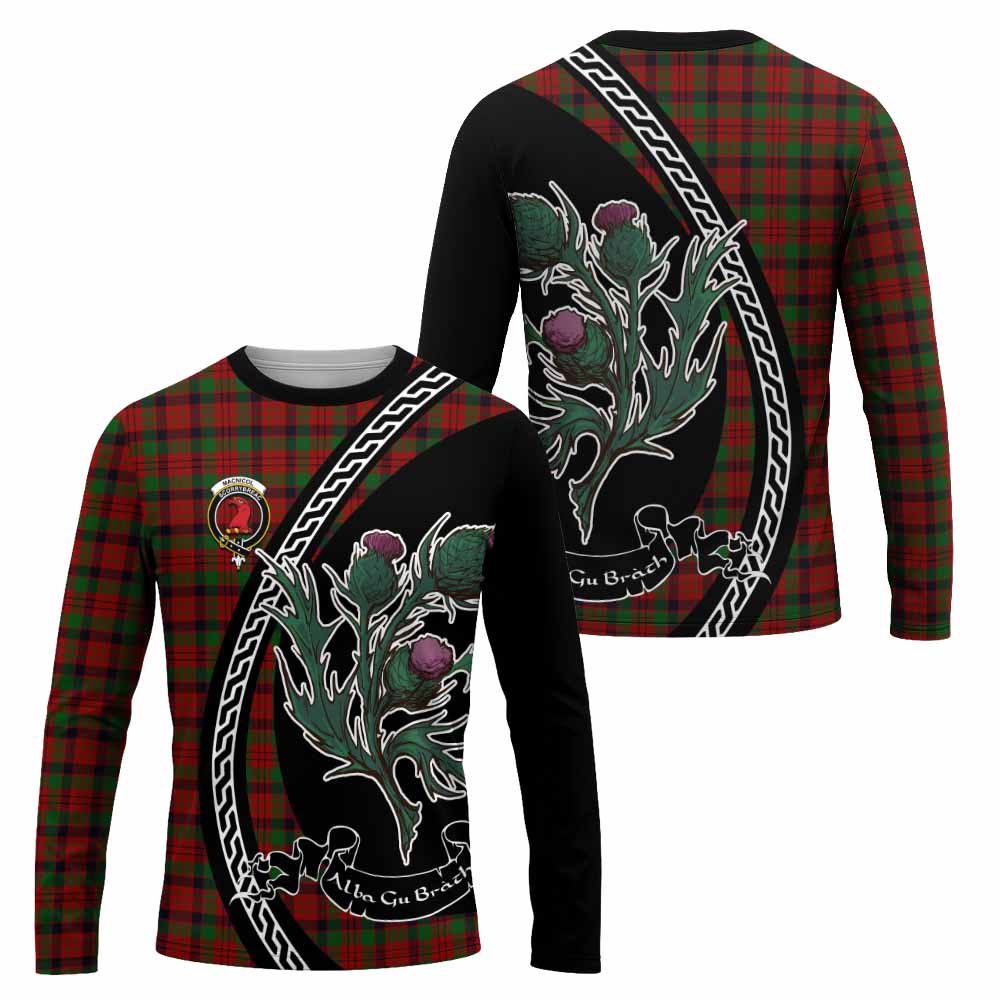 MacNicol (McNicol) Family Crest Tartan Long Sleeve T-Shirt Alba Thistle Inspired - Tartan Vibes Clothing
