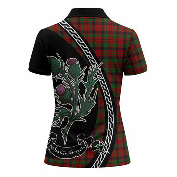 MacNicol (McNicol) Family Crest Tartan Women Polo Shirt Alba Thistle Inspired