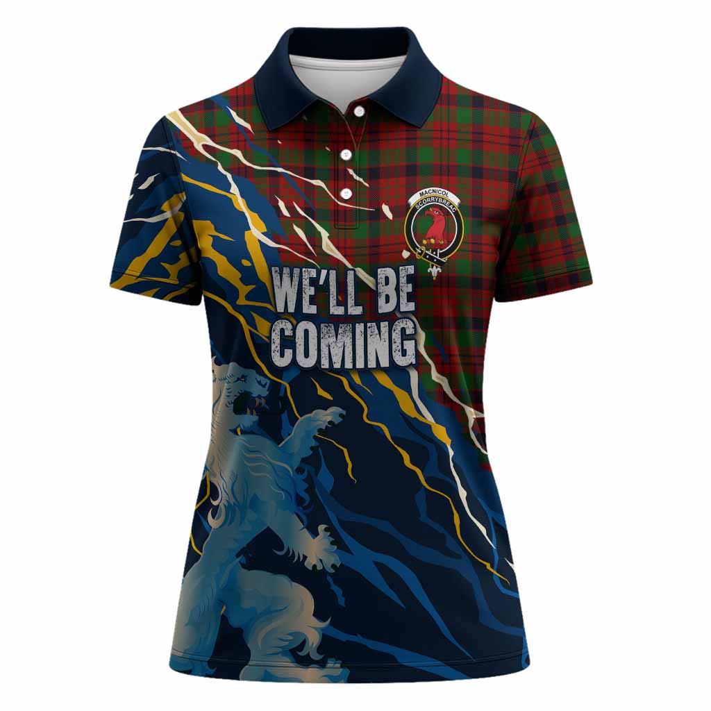 MacNicol (McNicol) Scotland Tartan Women Polo Shirt WC2026 Football - We'll Be Coming