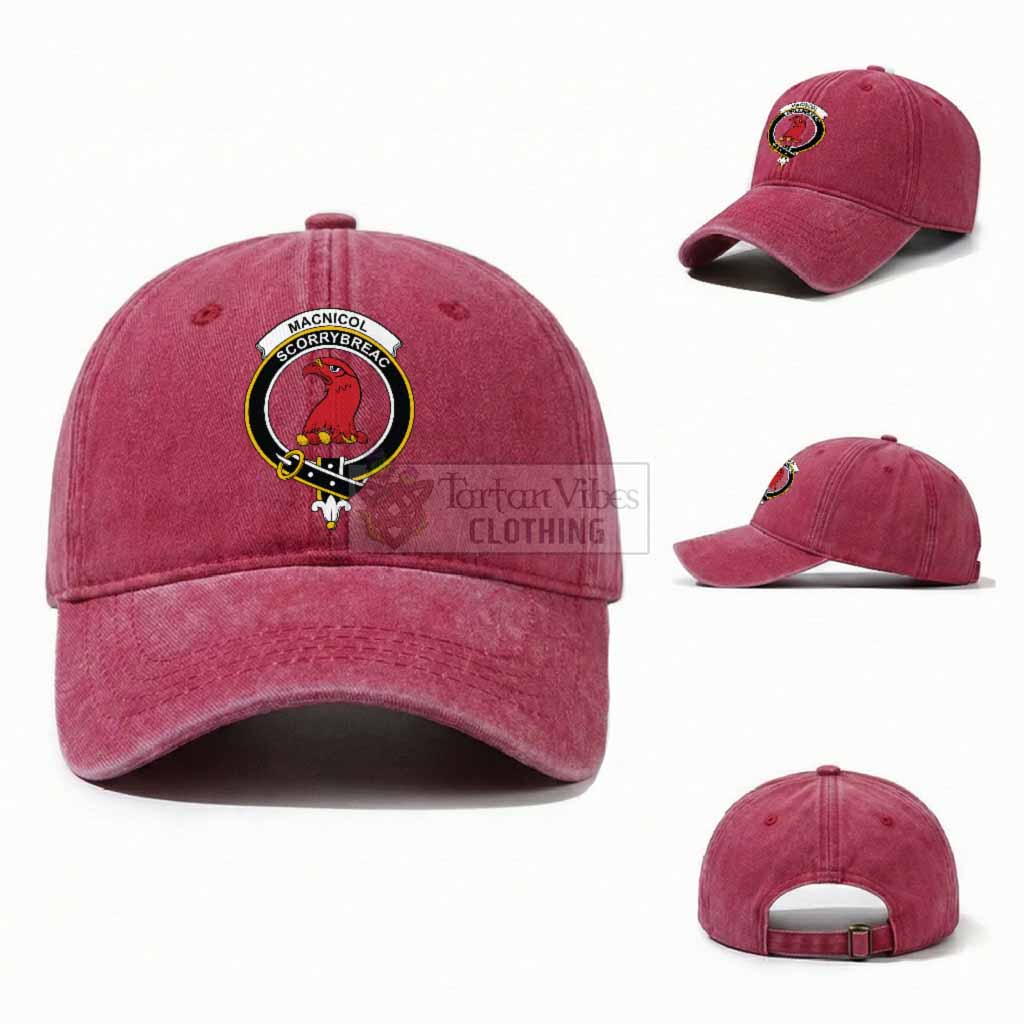 MacNicol (McNicol) Scottish Clan Crest Washed Baseball Cap