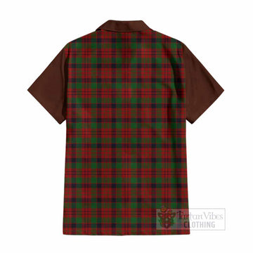 MacNicol (McNicol) Tartan Accent Cotton Hawaiian Shirt with Family Crest