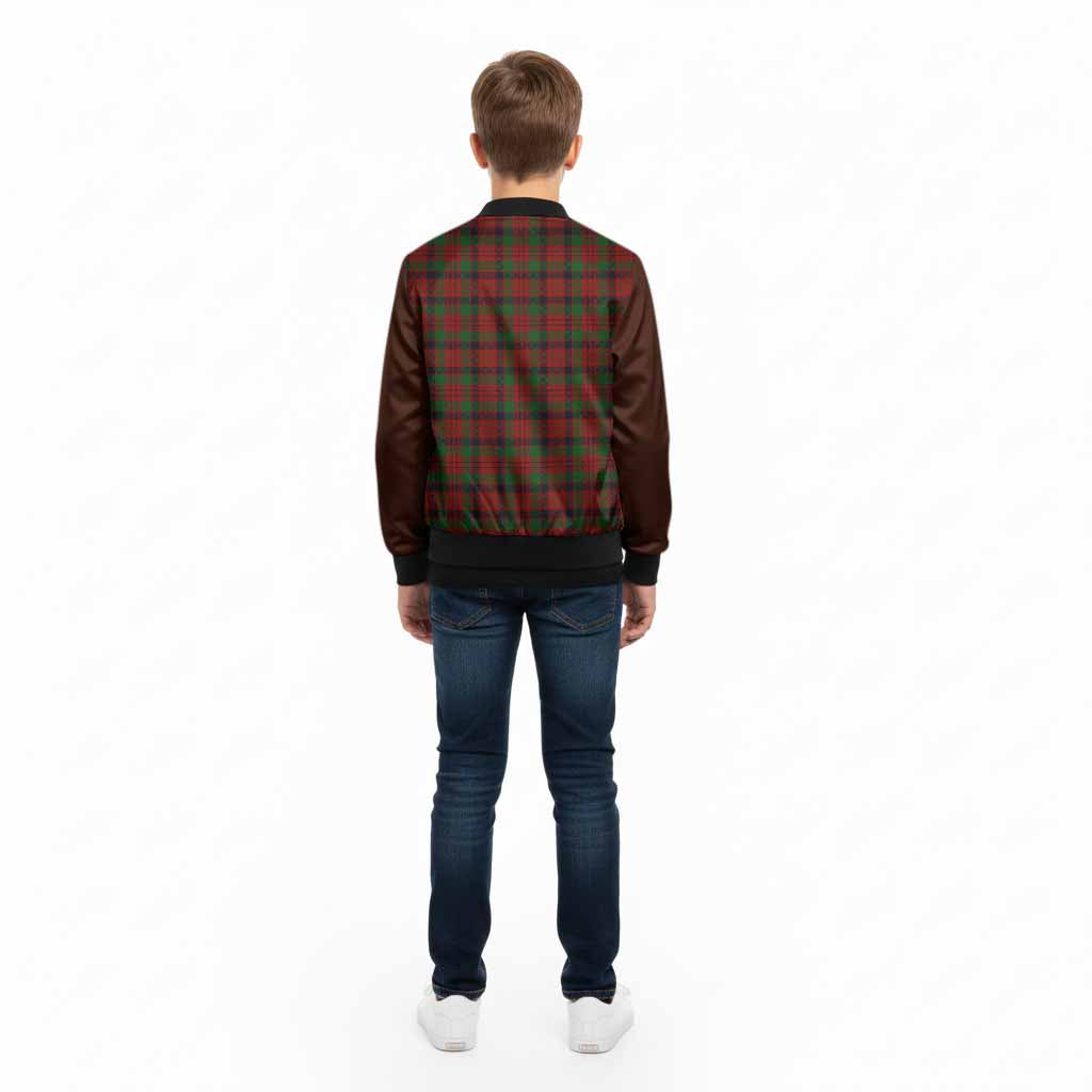 MacNicol (McNicol) Tartan Accent Kid Bomber Jacket with Family Crest
