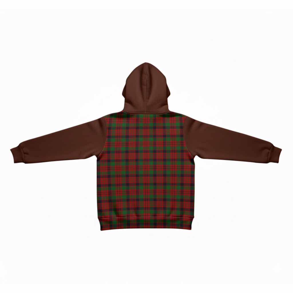MacNicol (McNicol) Tartan Accent Kid Hoodie with Family Crest