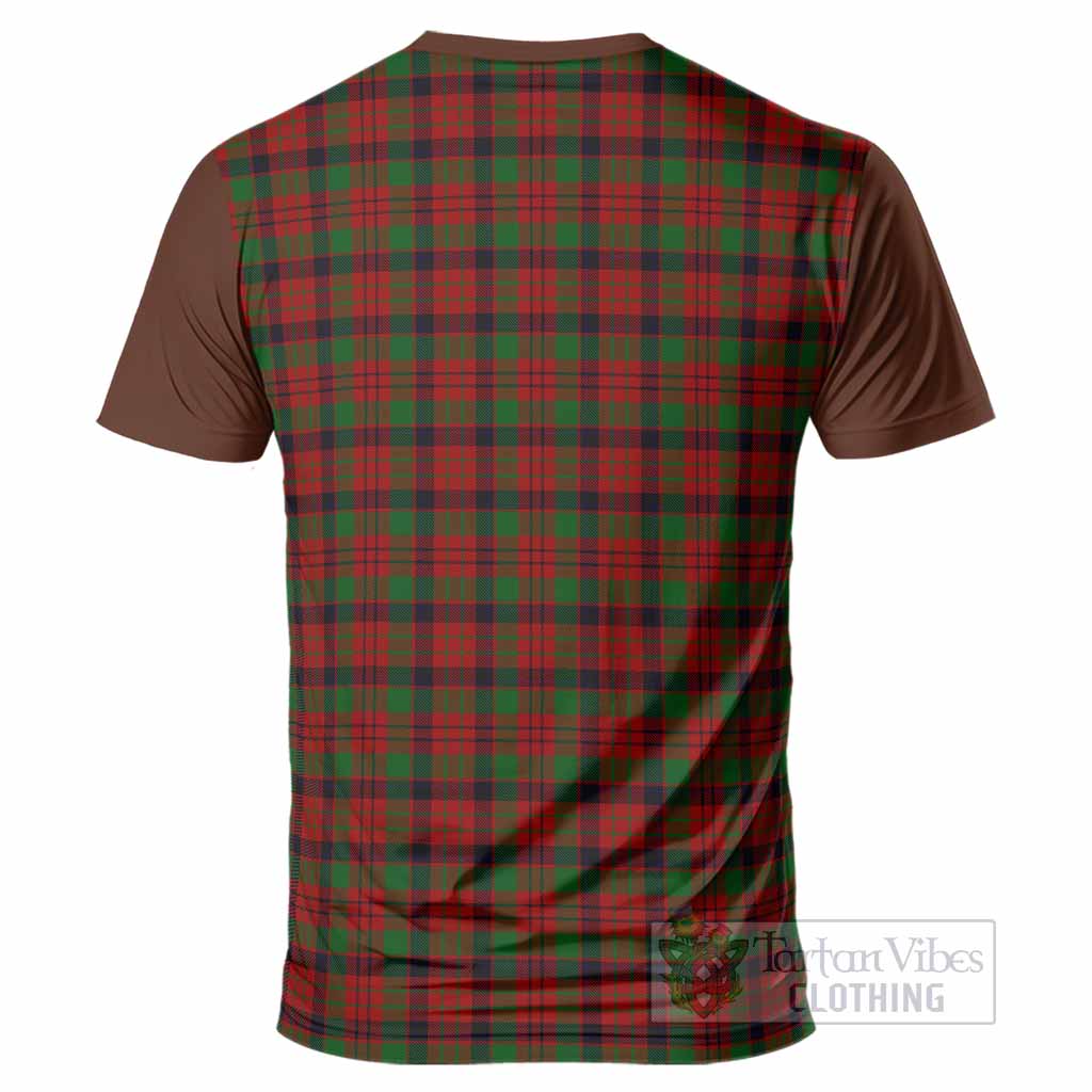 MacNicol (McNicol) Tartan Accent T-Shirt with Family Crest