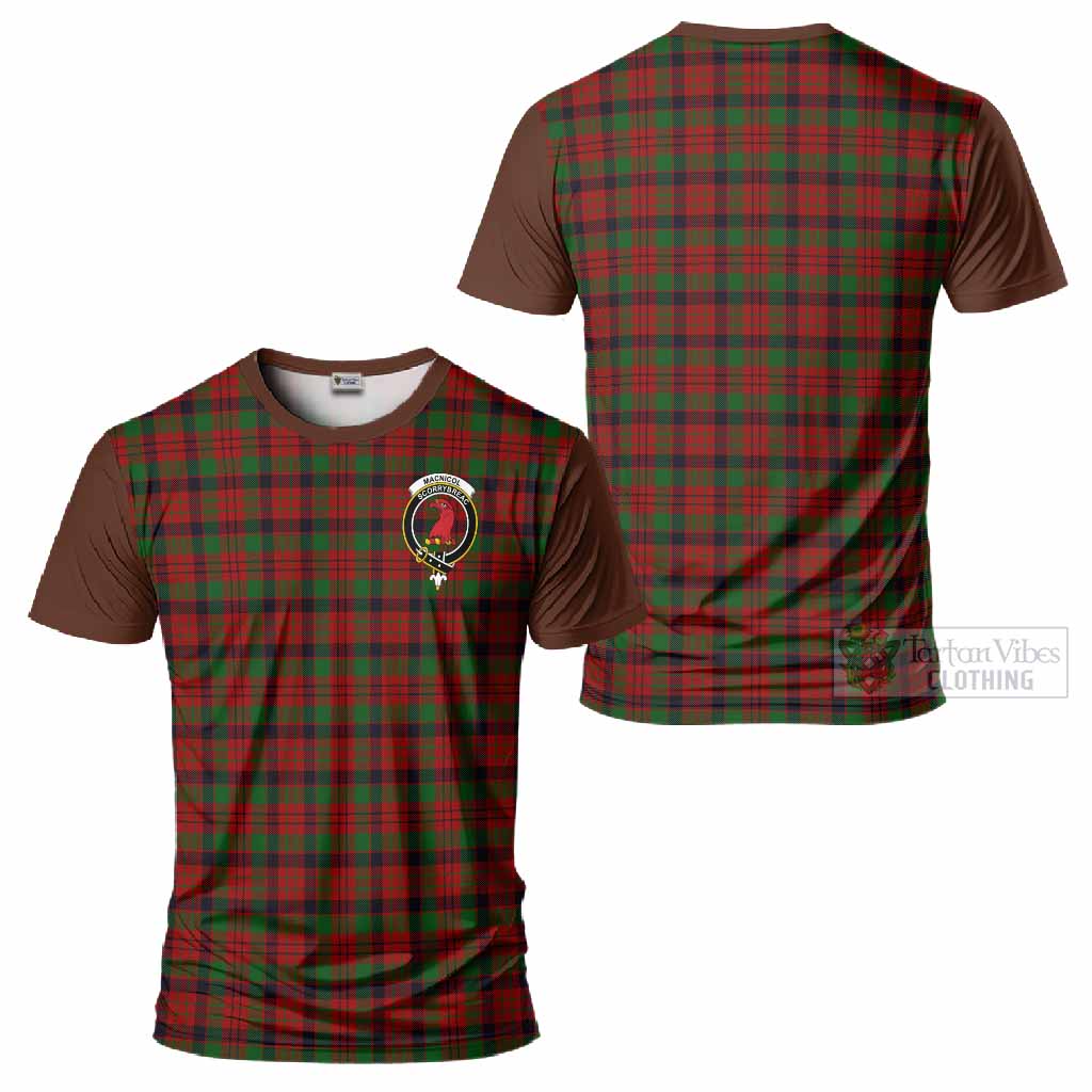 MacNicol (McNicol) Tartan Accent T-Shirt with Family Crest