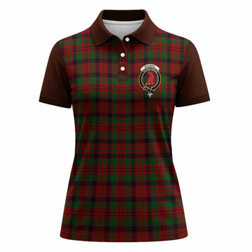 MacNicol (McNicol) Tartan Accent Women Polo Shirt with Family Crest
