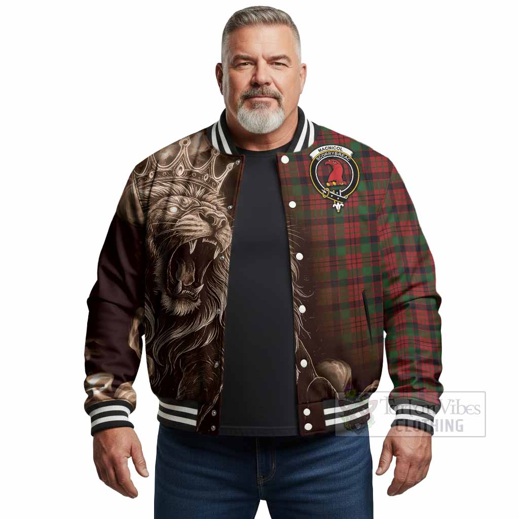 MacNicol (McNicol) Tartan Baseball Jacket Roaring Lion Heritage