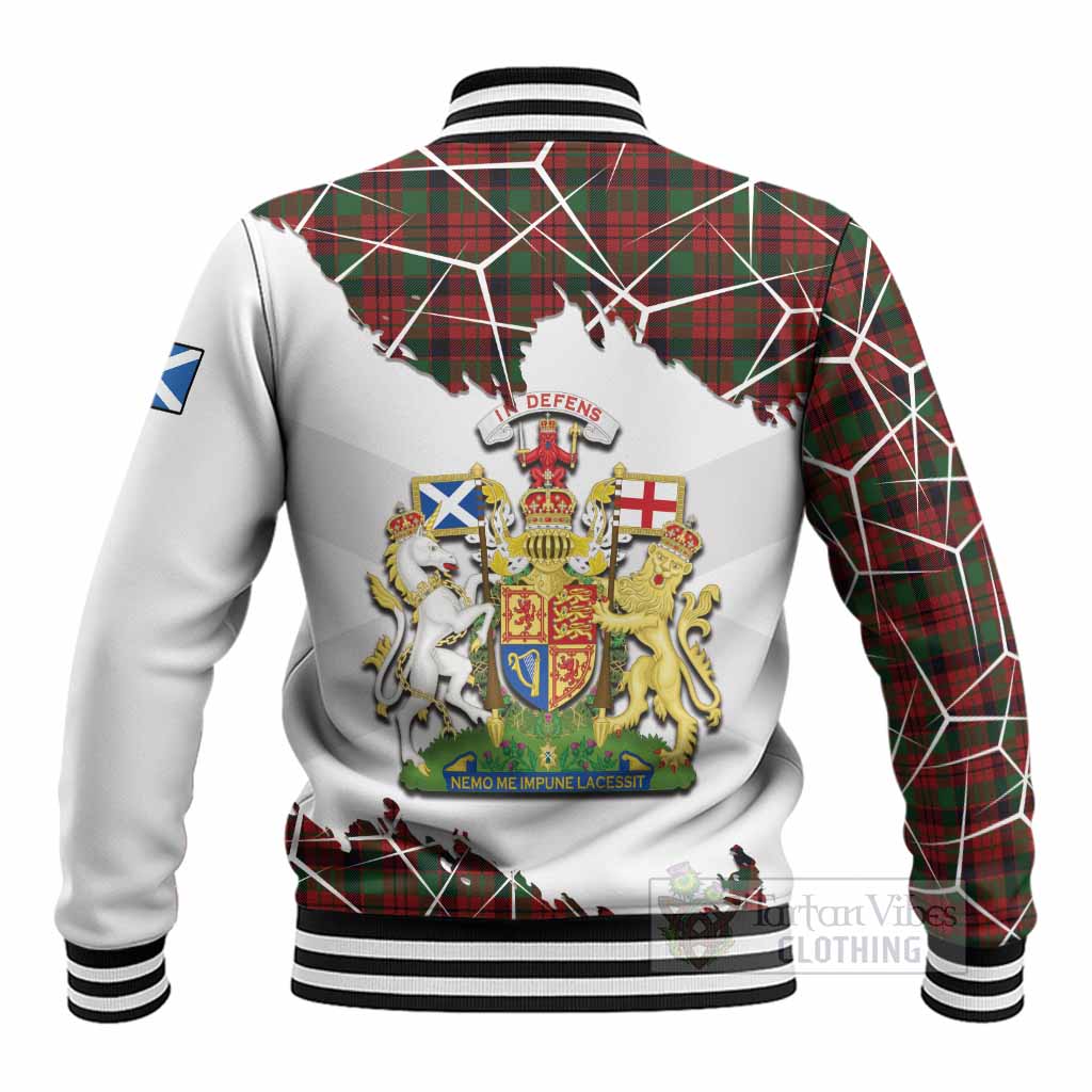 MacNicol (McNicol) Tartan Baseball Jacket with Family Crest and Lion Rampant Grunge Style
