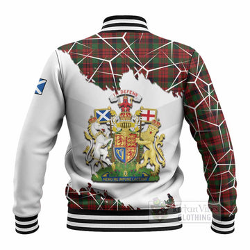 MacNicol (McNicol) Tartan Baseball Jacket with Family Crest and Lion Rampant Grunge Style